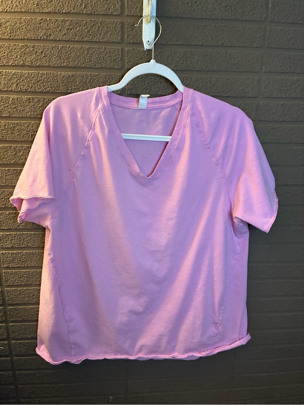 Zella Light Pink V-Neck Short Sleeve Tee